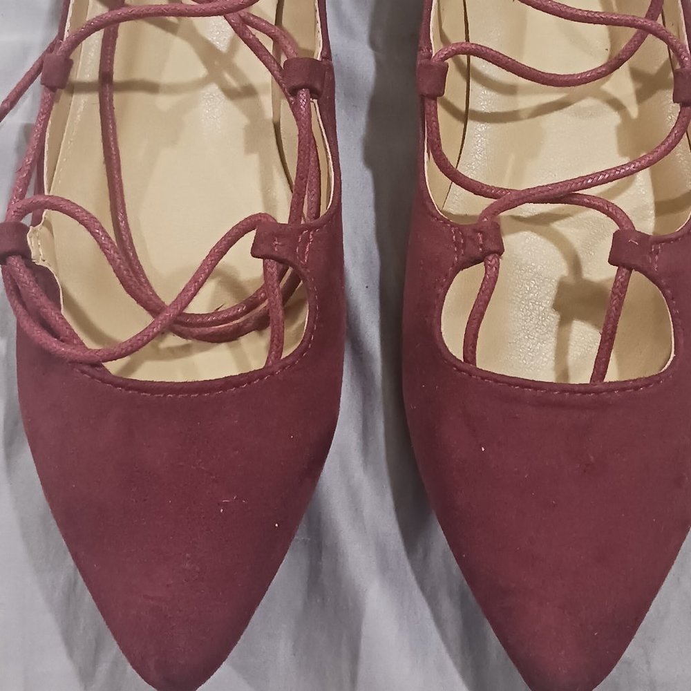 Lace up flats